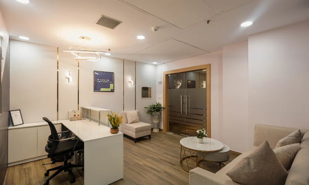 reception dental clinic interior design