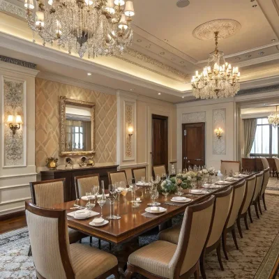 colonial style house dining area interior