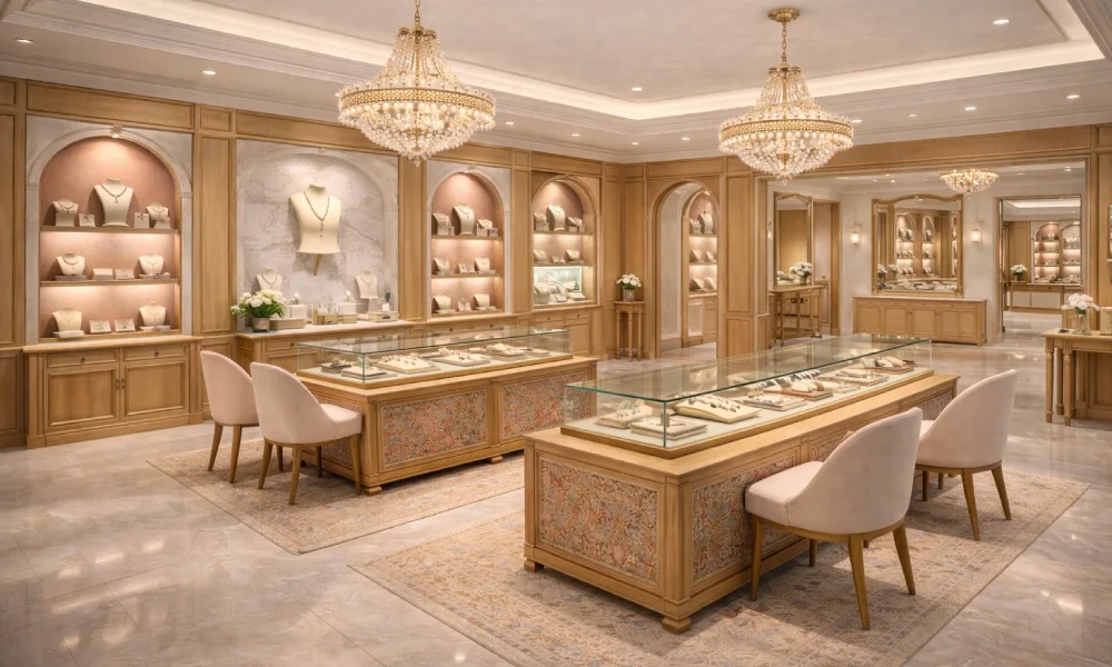 gold shop interior design ideas