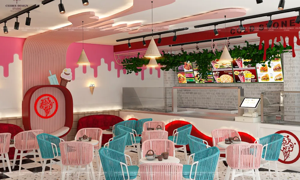 ice cream parlor interior